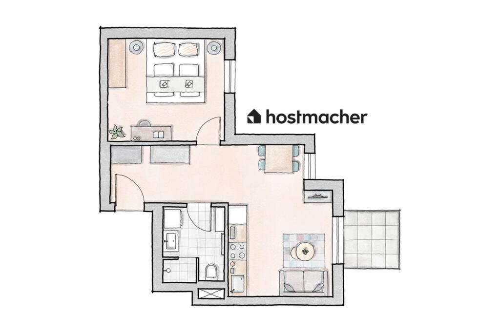 Hm • Sleek 1Br Home With Balcony Wenen Buitenkant foto
